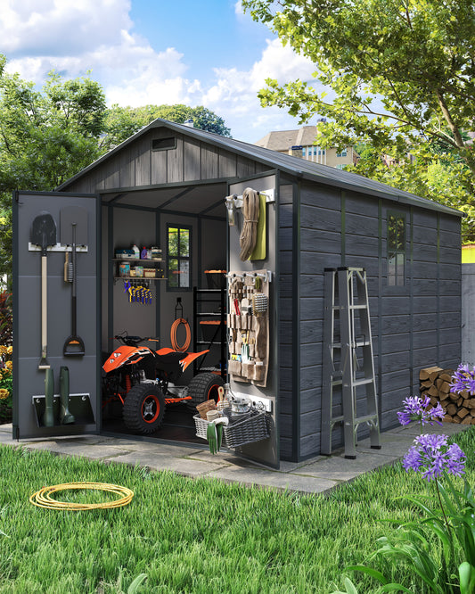 Amopatio Resin Outdoor Storage Shed 8x10FT