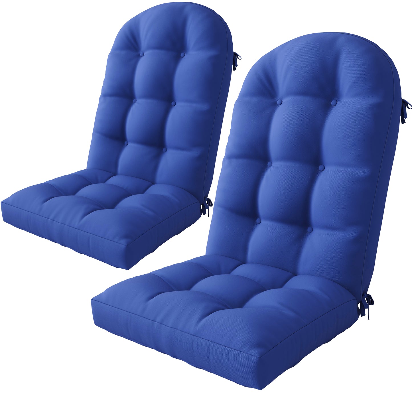 Adirondack Chair Cushions 4" Thick Set [2-Pack] - Outdoor Cushions for Patio Furniture, Contoured Design with Anti-Slip Straps & Water-Resistant Fabric for Adirondack Chairs