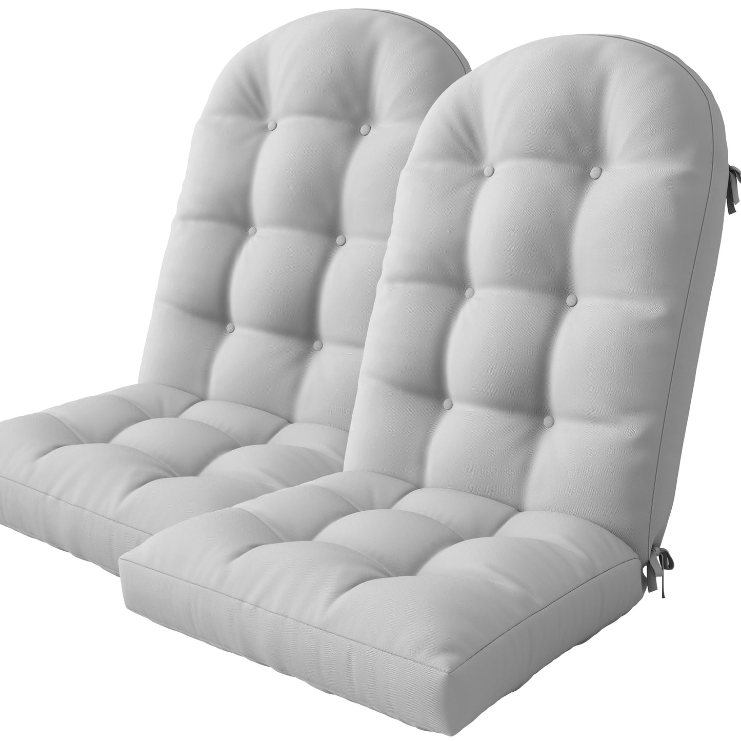 Adirondack Chair Cushions 4" Thick Set [2-Pack] - Outdoor Cushions for Patio Furniture, Contoured Design with Anti-Slip Straps & Water-Resistant Fabric for Adirondack Chairs