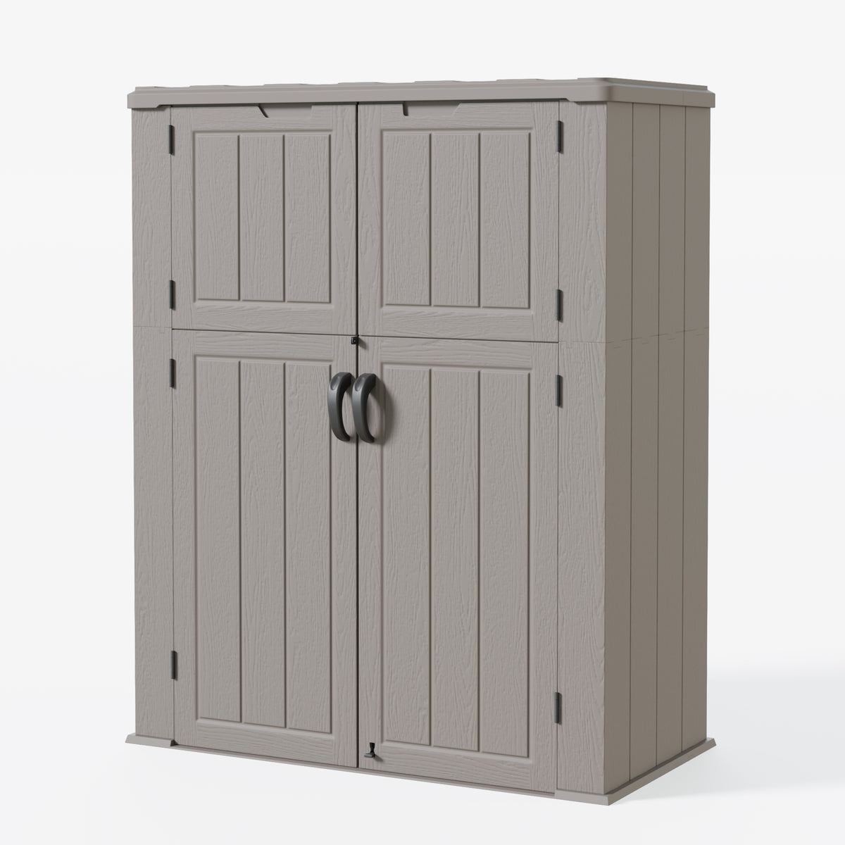 Amopatio Outdoor Storage Shed, 61 Cu.Ft Vertical Storage Shed, Brown