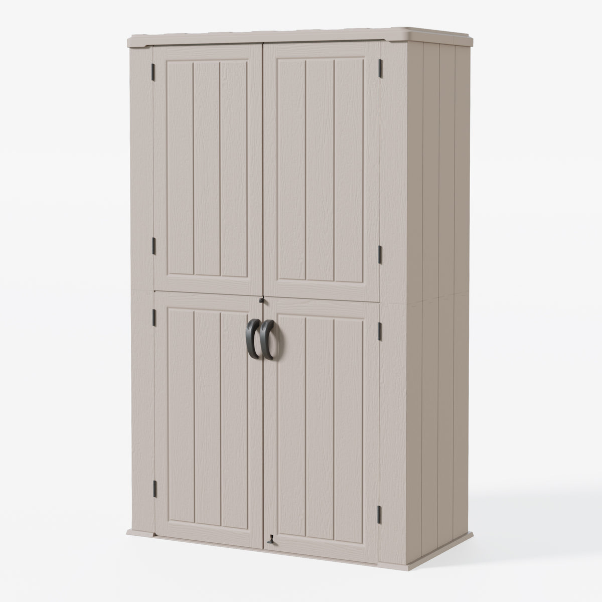 Amopatio Outdoor Storage Shed, 79 Cu.Ft Vertical Storage Shed, Beige