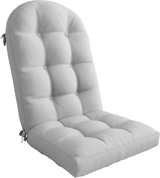 Amopatio Adirondack Chair Cushions 4" Thick Set - Outdoor Cushions for Patio Furniture, Contoured Design with Anti-Slip Straps & Water-Resistant Fabric for Adirondack Chairs, Light Gray