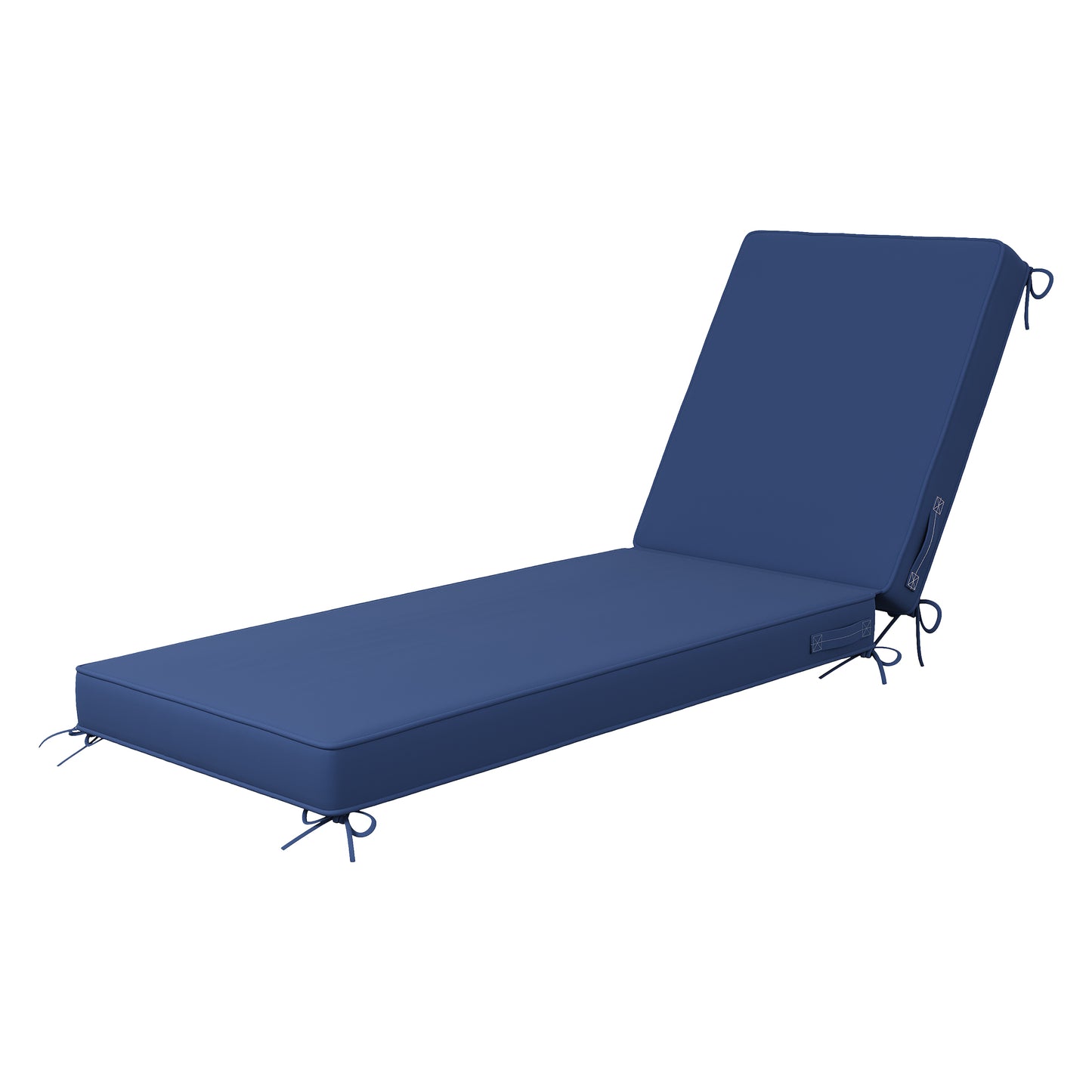 Amopatio Outdoor Chaise Lounge Cushions, Patio Furniture Cushions Non-Slip with Waterproof and Fade Resistant Cover, Removable Pool Lounge Chair Cushion for Poolside,Deck,Backyard,71.6x21x4 Inch,Navy Blue