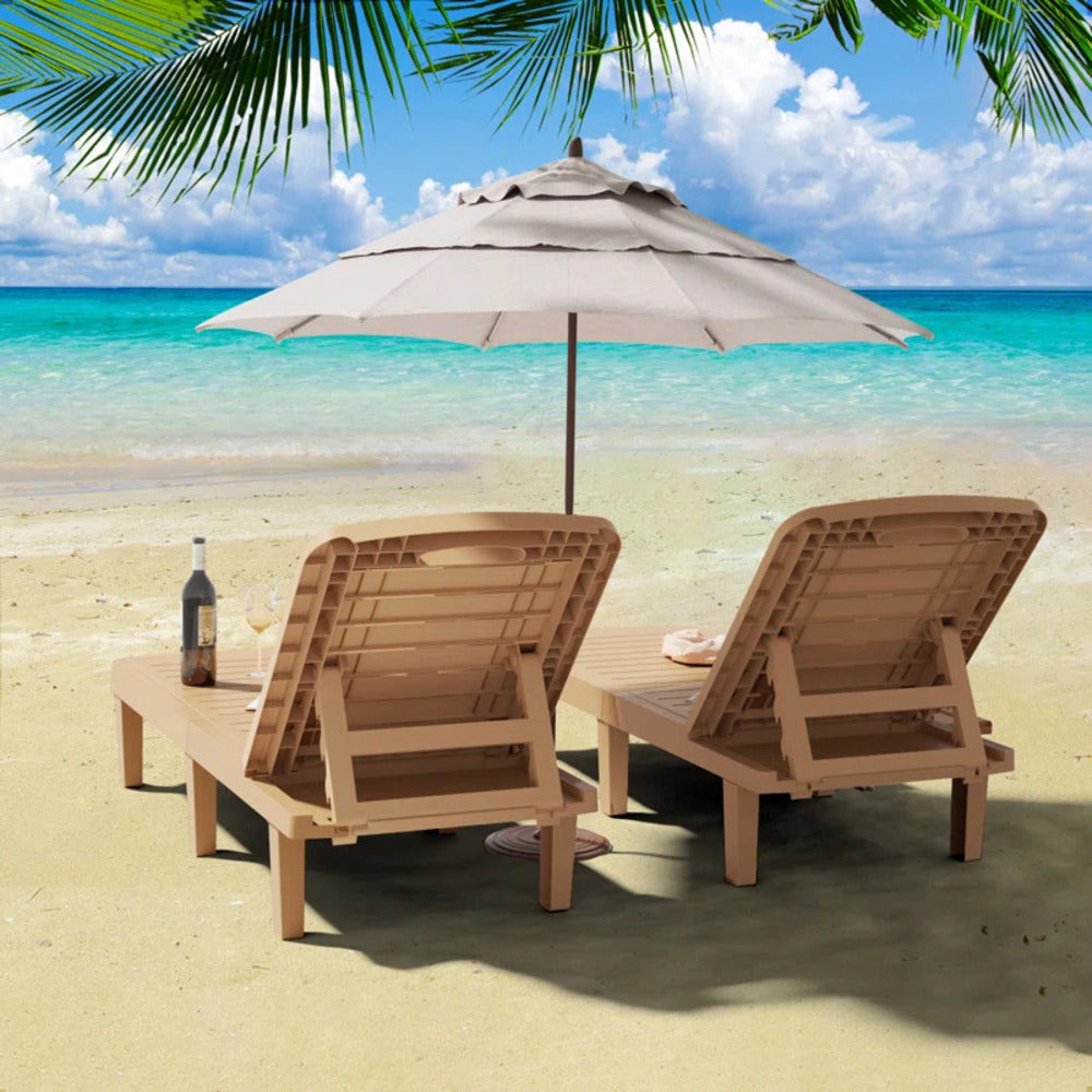 Outdoor Lounge ChaOutdoor Lounge Chairs 2PCSirs 2PCS