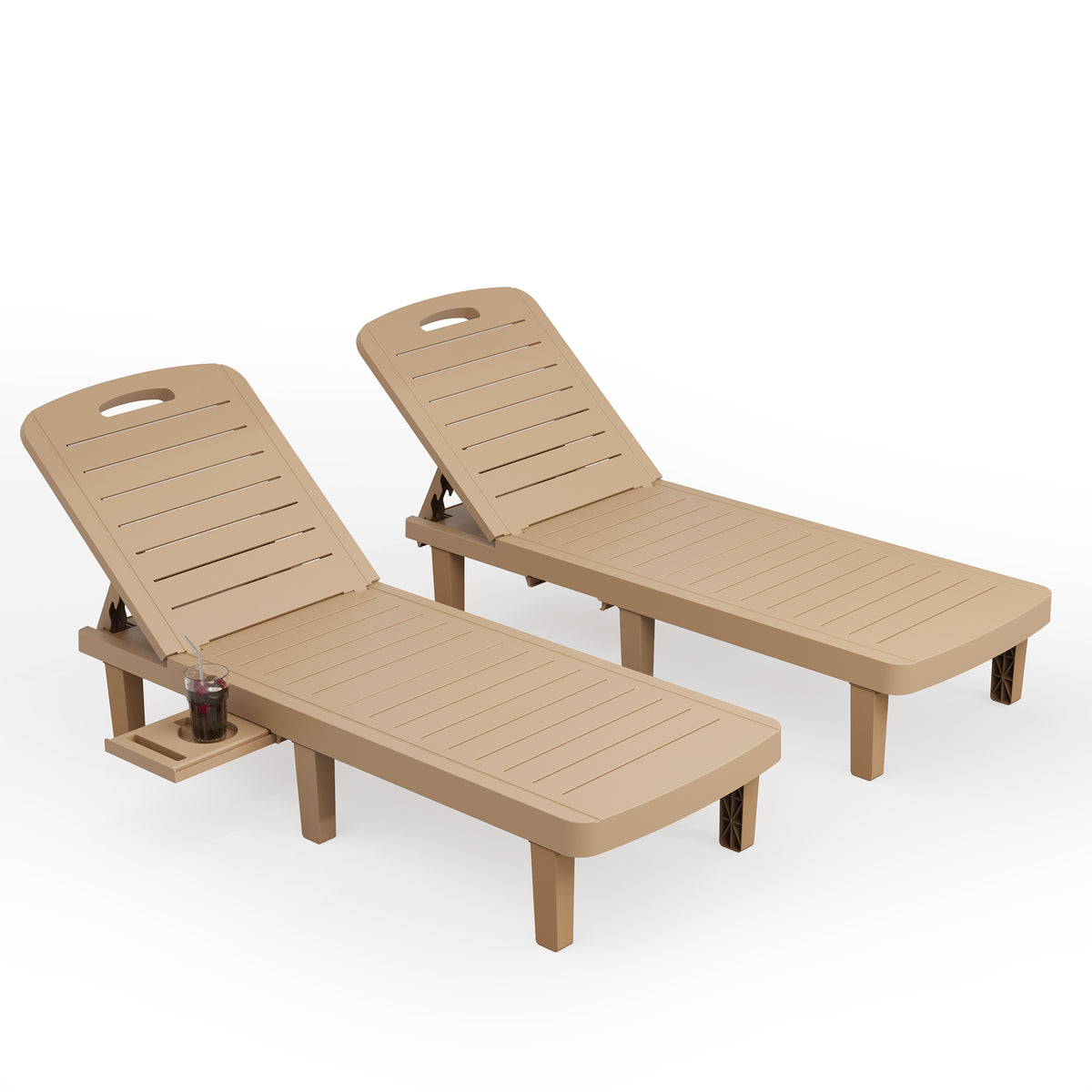 Outdoor Lounge ChaOutdoor Lounge Chairs 2PCSirs 2PCS