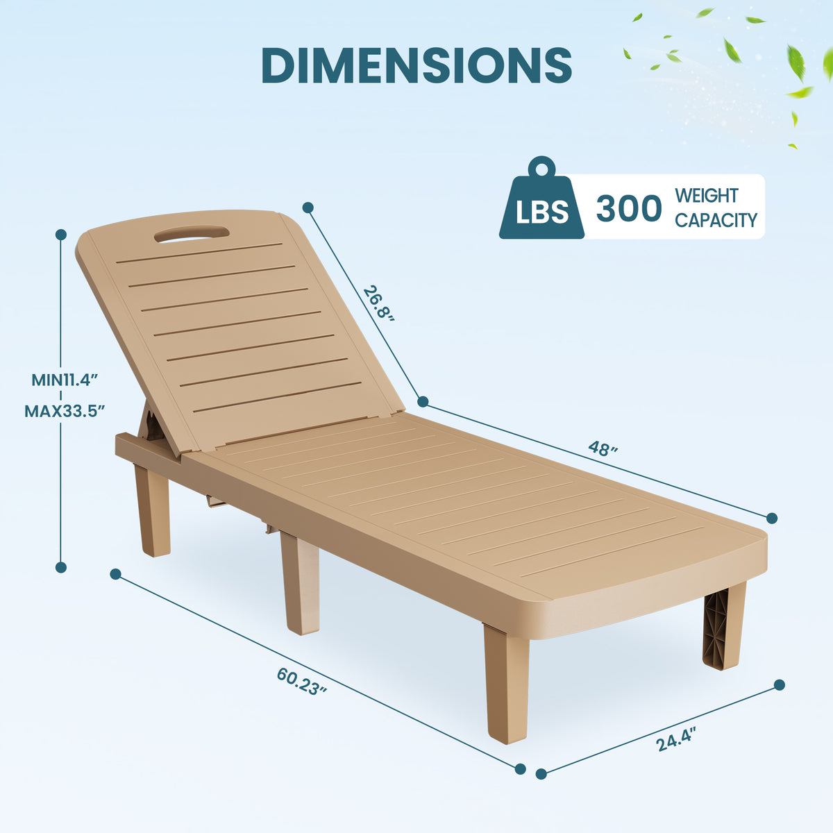 Outdoor Lounge ChaOutdoor Lounge Chairs 2PCSirs 2PCS