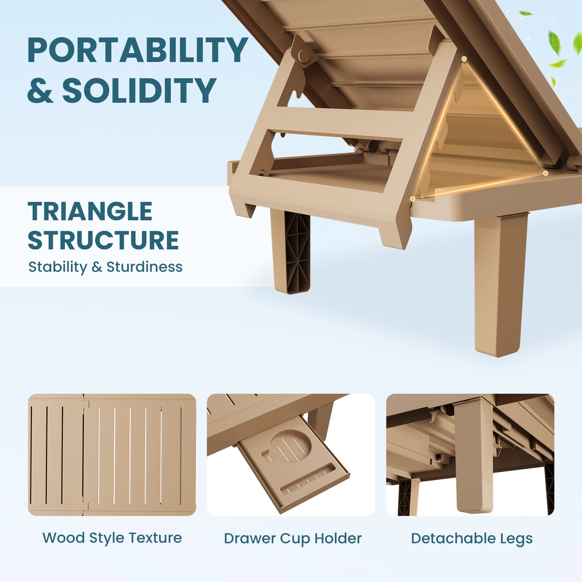 Outdoor Lounge ChaOutdoor Lounge Chairs 2PCSirs 2PCS