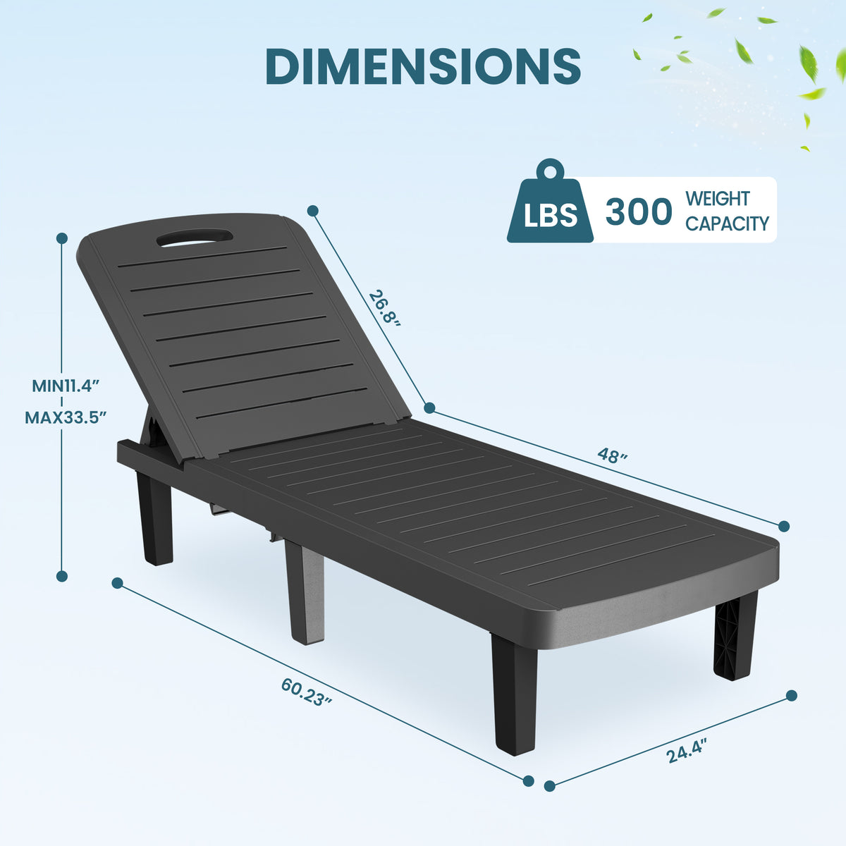 Outdoor Lounge Chairs 2PCS