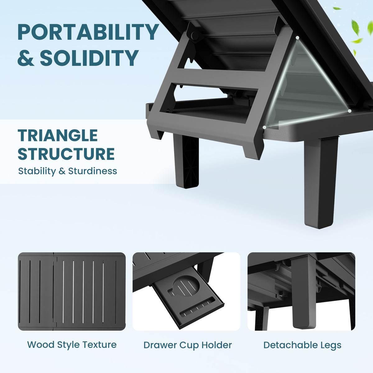 Outdoor Lounge Chairs 2PCS
