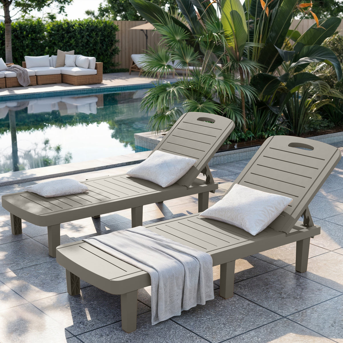 Outdoor Lounge Chairs 2PCS