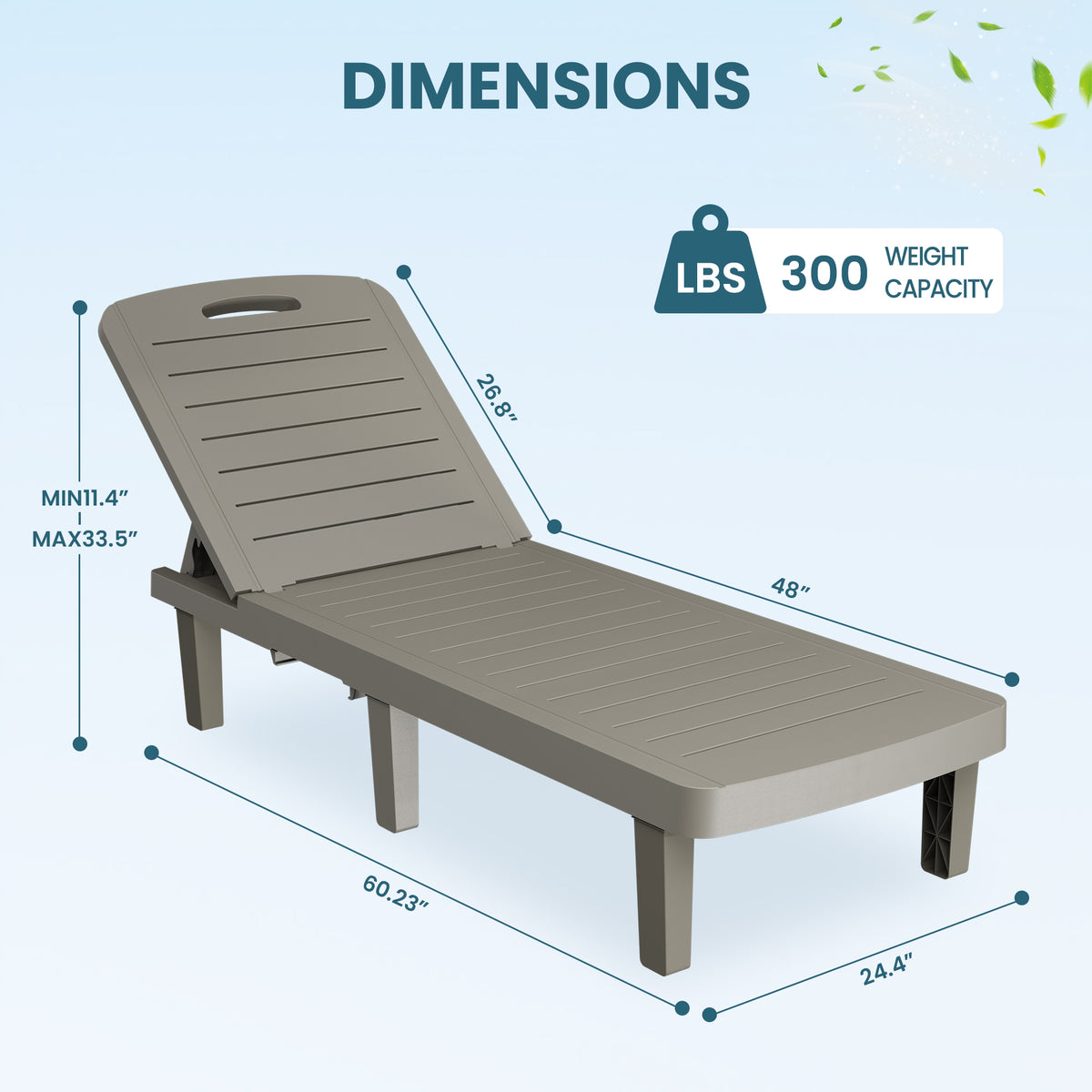Outdoor Lounge Chairs 2PCS