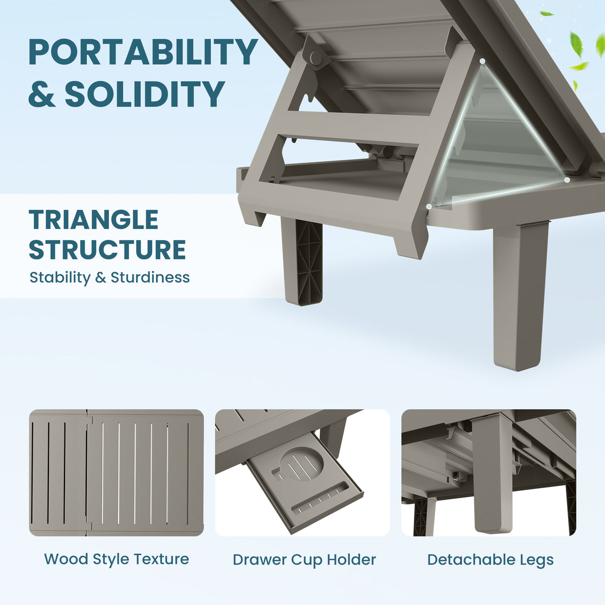 Outdoor Lounge Chairs 2PCS